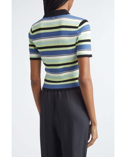 Toccin Blue Shae Button Front Polo