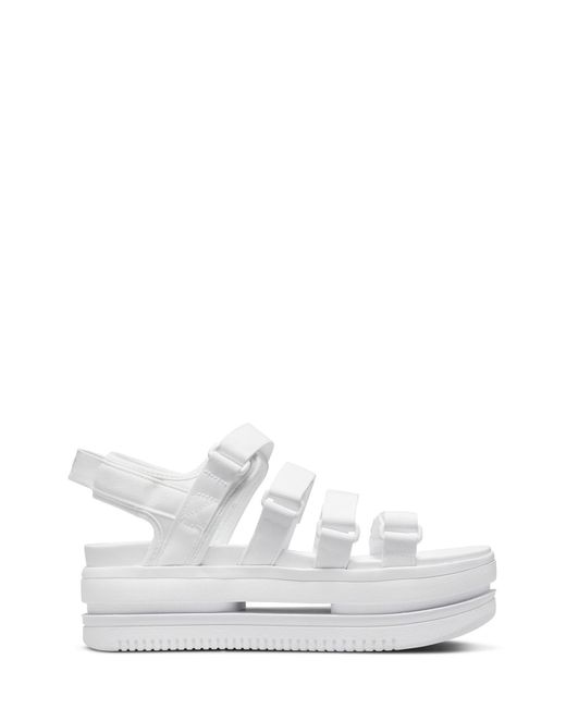Nike White Icon Classic Sandals