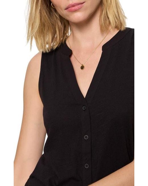 Sanctuary Black All Set Button Tank