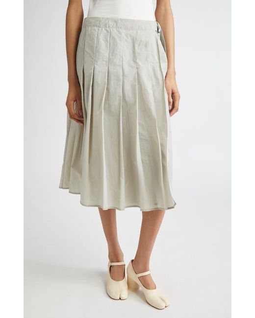 Renaissance Renaissance White Sequel Pleated Midi Skirt