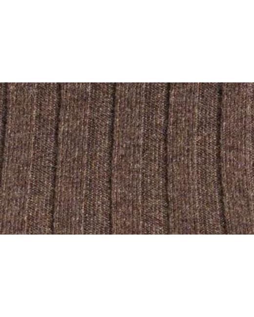 Reformation Brown Rowyn Cashmere & Wool Sleeveless Rib Turtleneck Sweater
