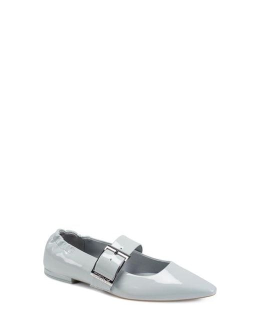 DKNY White Cormic Mary Jane Pointed Toe Flat