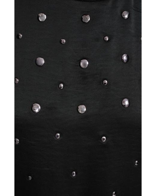 DKNY Black Studded Boxy Top