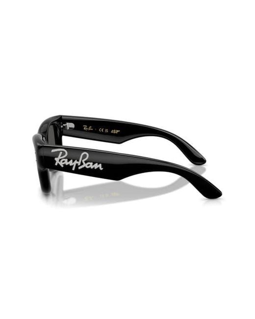 Ray-Ban Black Wayfarer Puffer 47Mm Small Square Sunglasses