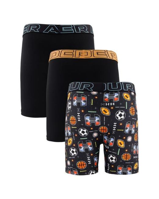Under Armour Black Assorted 3-Pack Ua Performance Tech Boxer Briefs for men