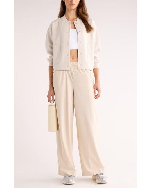Zella Natural Ultra Luxe Snap Front Jacket
