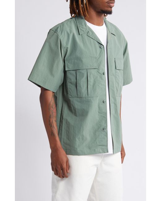 Carhartt Green Evers Loose Fit Ripstop Camp Shirt for men
