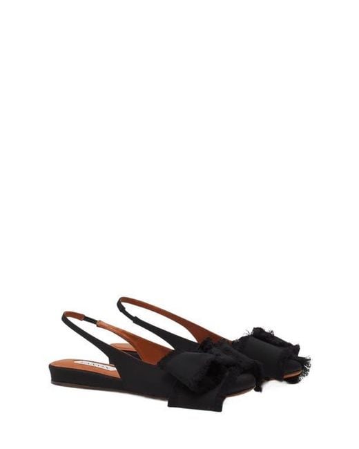 Lanvin Black Slingback Ballerina Flat