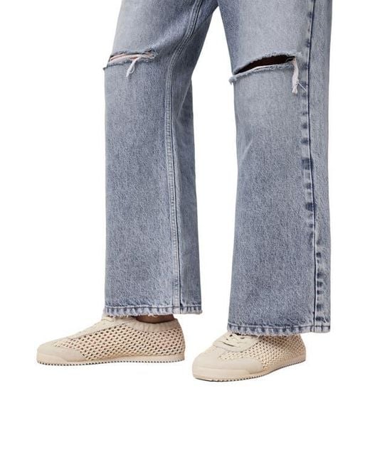 AllSaints White Kenny Woven Runner Sneaker