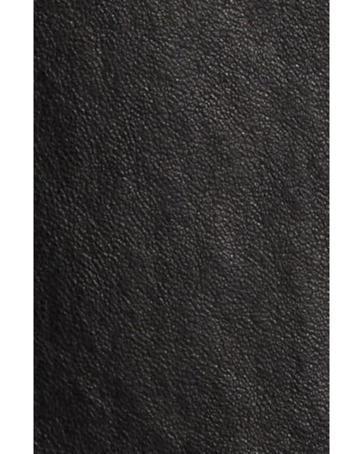 FRAME Black The Belted Leather Miniskirt