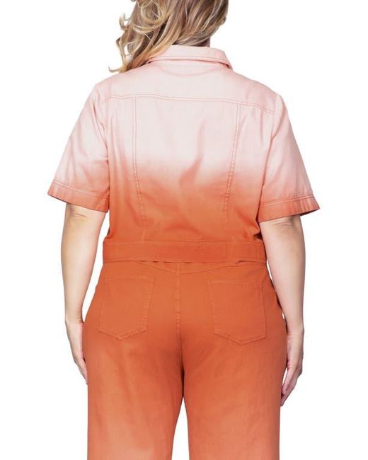 Standards & Practices Orange Dip Dye Crop Jacket
