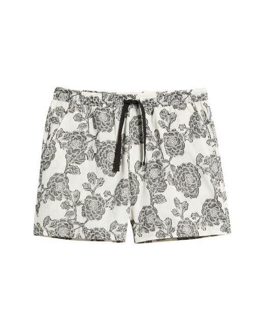 RIZORT White Nathan Floral Drawstring Shorts for men