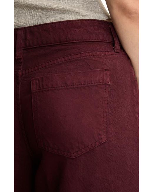 Lucky Brand Red Palazzo Pleated High Waist Wide Leg Jeans