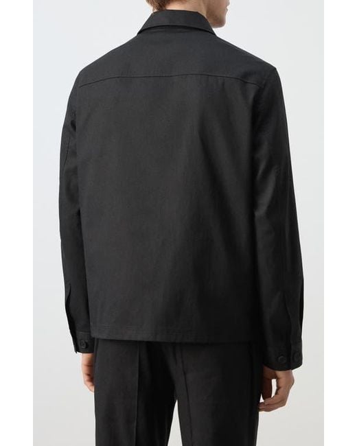 Mango Black Patch Pocket Jacket for men