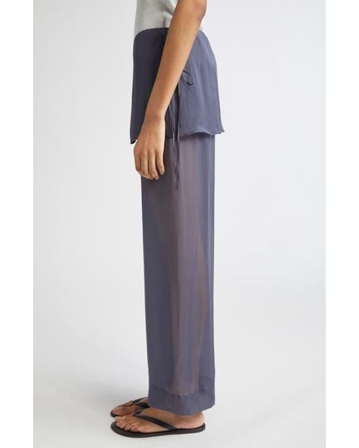 Paloma Wool Archive Layered Silk Trousers in Blue | Lyst