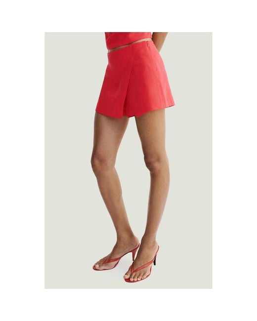 Mango Red Wrap Miniskirt