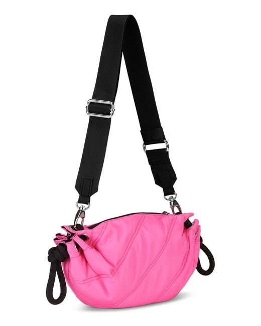 Ganni Quilted Recycled Tech Small Crossbody Bag in Purple Lyst