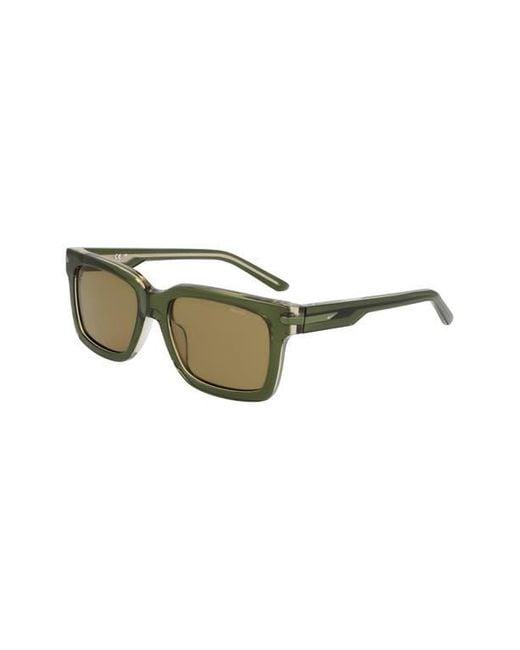 Nike Brown Crescent I 54Mm Rectangular Sunglasses for men