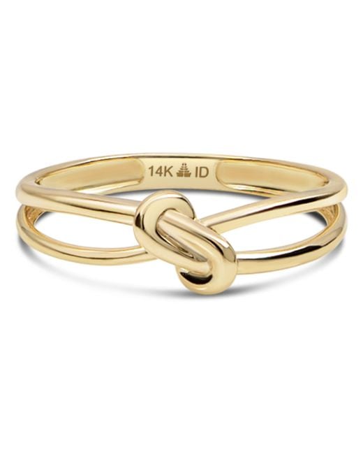 DEVATA Metallic Love Knot Statement Ring