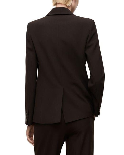 Mango Black Straight Fit Blazer