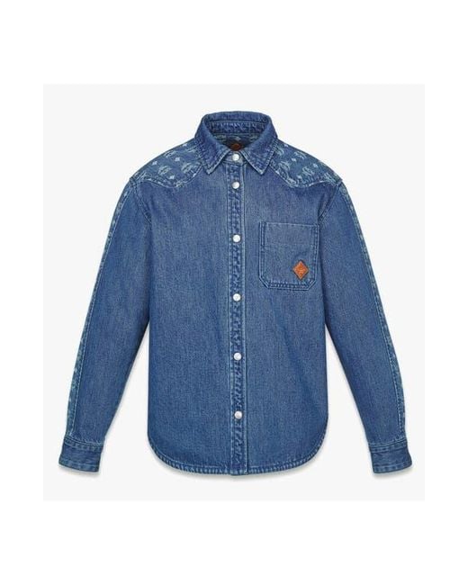 MCM Blue Monogram Jacket