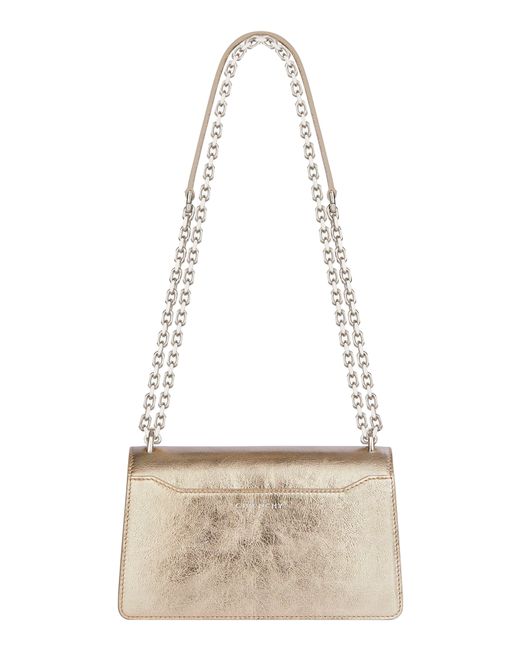 Givenchy Gray Small 4g Laminated Leather Crossbody Bag