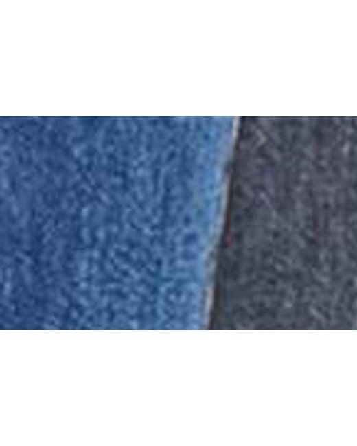 Mother Blue The Half Pipe Flood High Waist Ankle Wide Leg Jeans