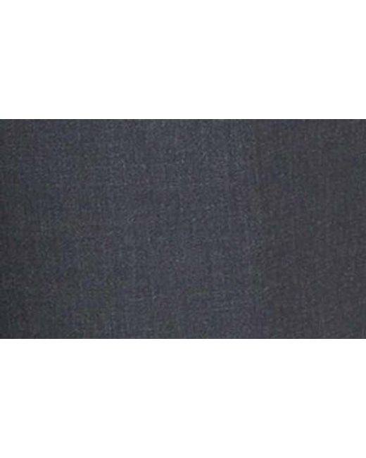 Berle Blue Self Sizer Waist Flat Front Lightweight Plain Weave Classic Fit Trousers for men