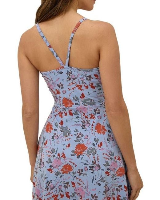 Pact Women's Blue Organic Cotton Fit & Flare Midi Dress - hulwithkids.com