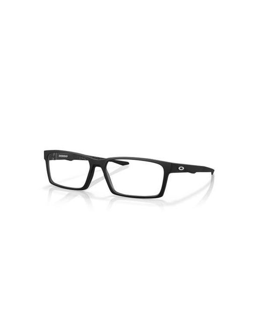 Oakley Black 59Mm Rectangle Optical Glasses for men