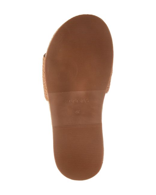 Kaanas Brown Savaii Textured Band Pool Slide Sandal