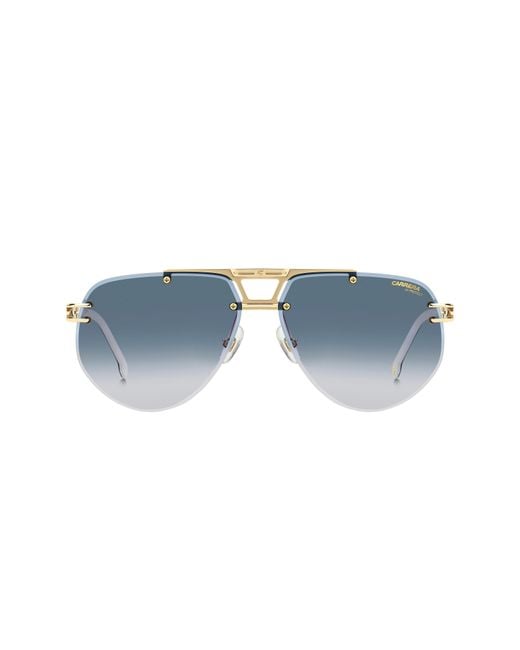 Carrera Blue 63Mm Gradient Oversize Rectangular Sunglasses for men