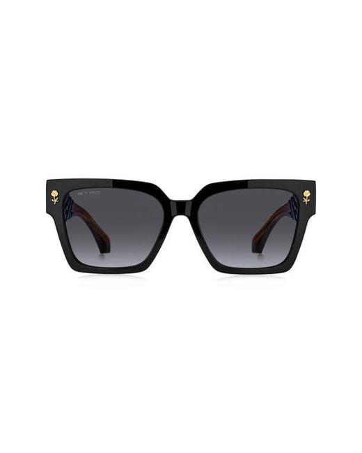 Etro Black 55Mm Gradient Rectangular Sunglasses