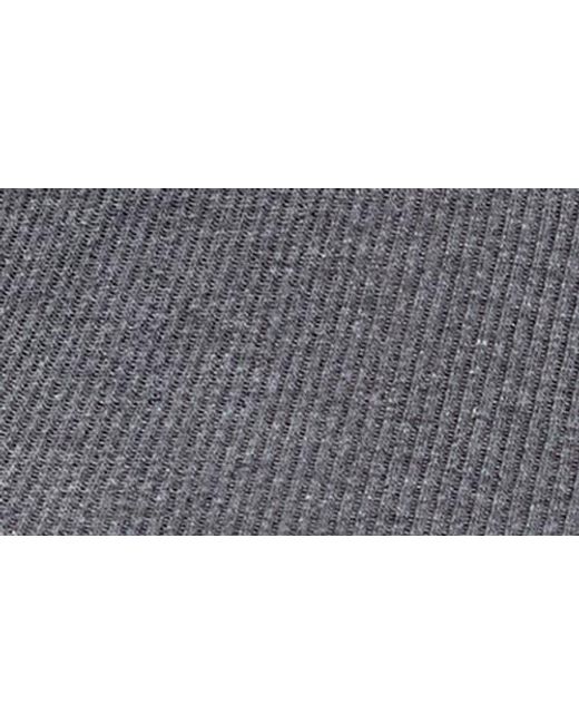 BDG Gray Diana Lace Trim Crop Rib Knit Henley