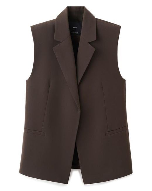 Mango Black Notch Lapel Vest