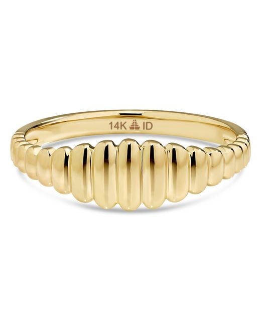 DEVATA Metallic Ribbed Ring