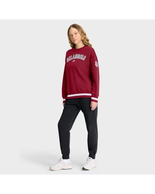 Nike Red Oklahoma Sooners Oversized Legacy Phoenix Sweatshirt