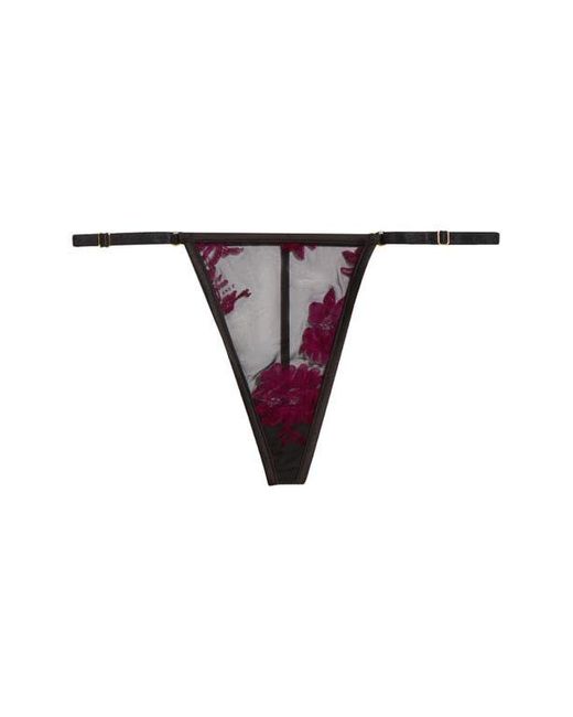 Kilo Brava Brown Floral Flocked G-String