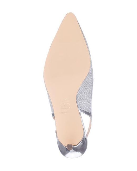Nina White Nazuri Slingback Pointed Toe Pump