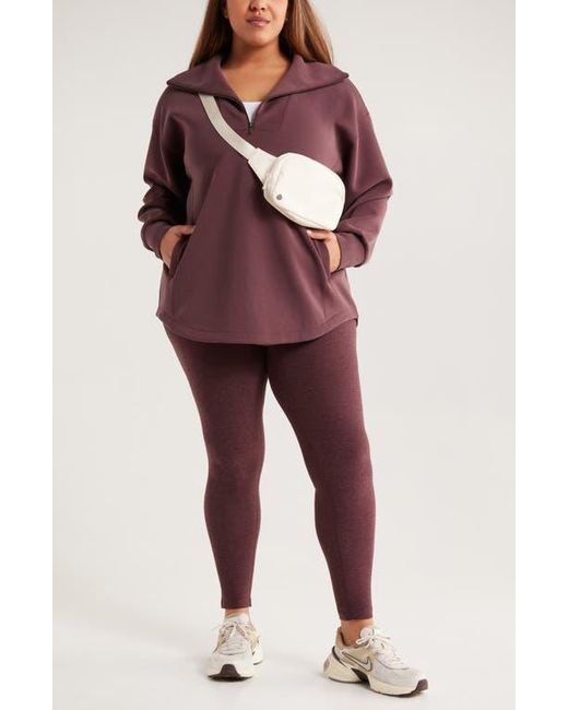 Zella Purple Ultrasoft Half Zip Tunic