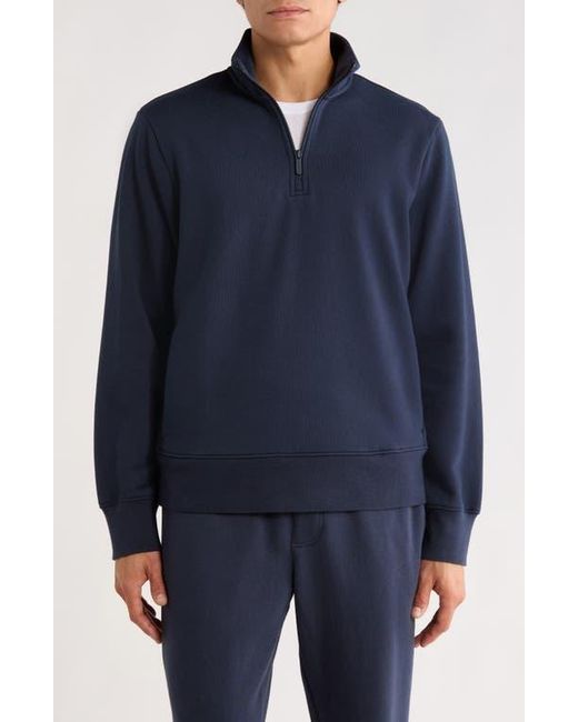 Zella Blue Vital Fleece Quarter Zip Pullover for men