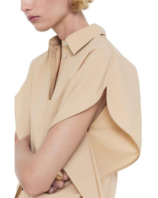 Mango Natural Oversize Button-Up Shirt