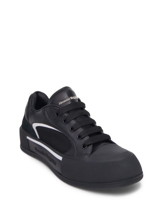 Alexander McQueen Black Skate Deck Plimsoll Low Top Sneaker for men