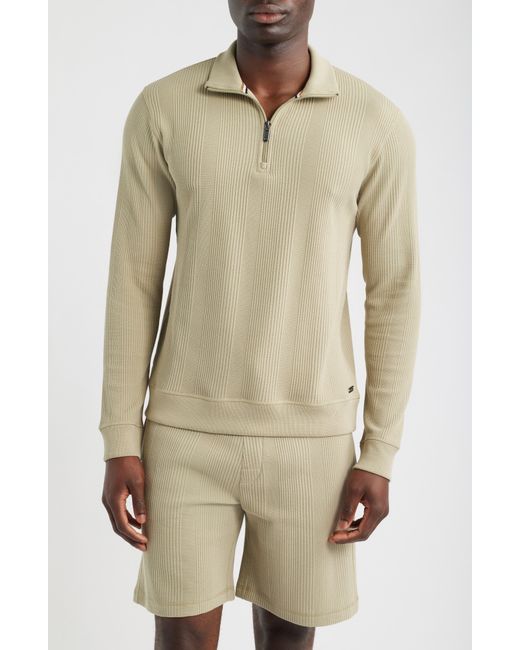 Boss Natural Structure Quarter-Zip Pullover for men