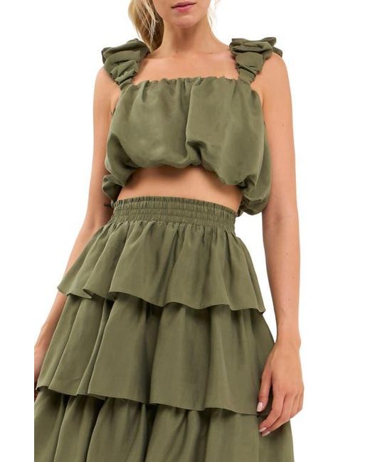 Endless Rose Green Bubble Crop Tank