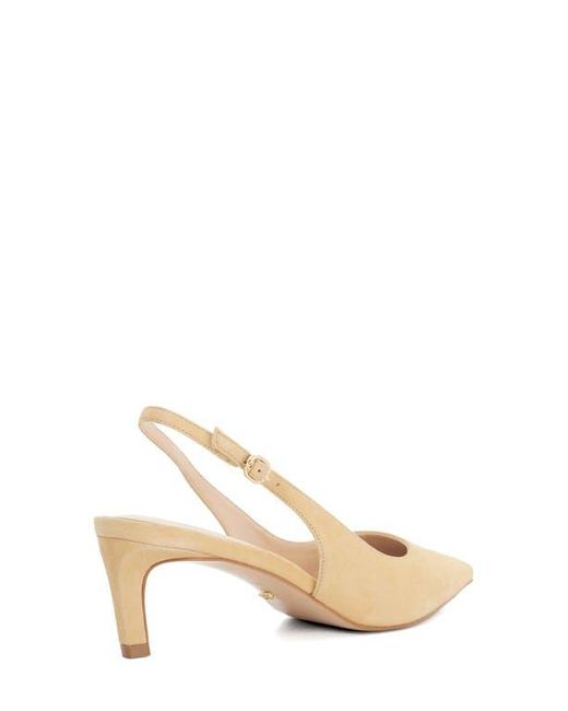 Dune Natural Celinna Pointed Toe Slingback Pump