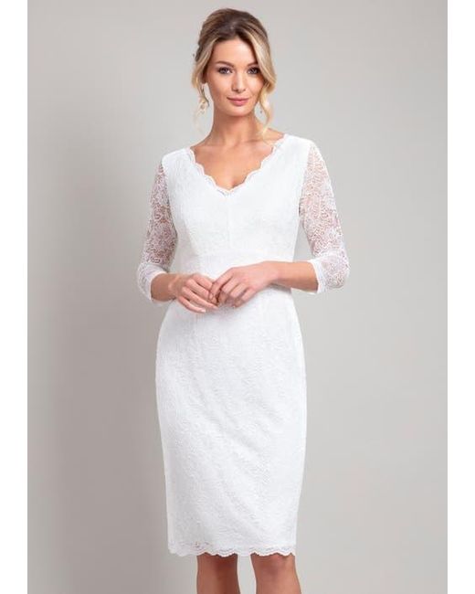 Alie Street London Gray Anya V-Neck Lace Wedding Dress