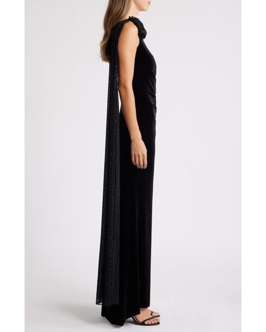 Eliza j one shoulder velvet dress best sale