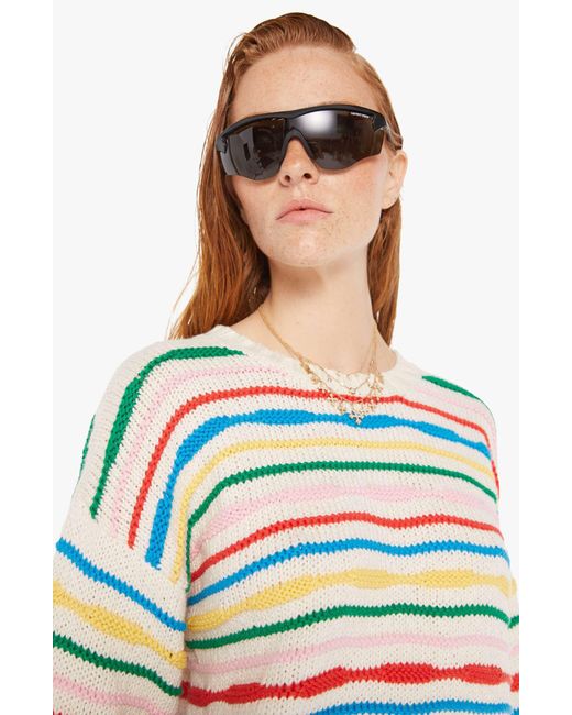 Mother Multicolor The Jumper Wavy Stripe Sweater