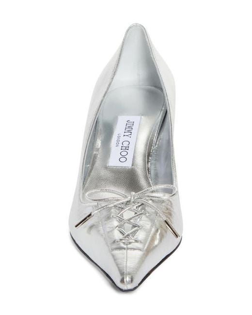 Jimmy Choo White Scarlett Pointed Toe Pump